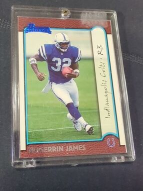 1999 Bowman RC #161 Edgerrin James Indianapolis Colts FOOTBALL Card J7 Rookie